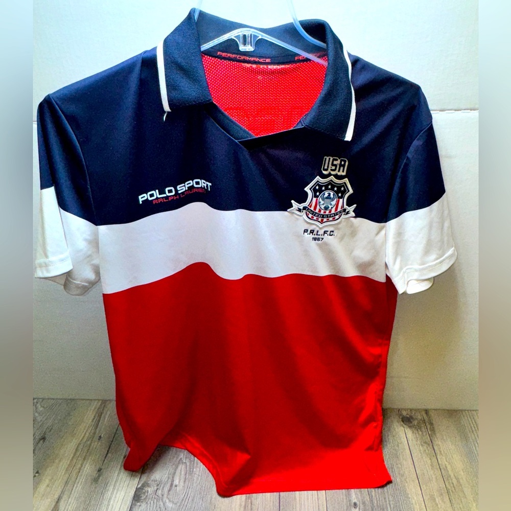Polo Sport Ralph Lauren Jersey Shirt Men’s Medium Polo Sport Team USA PRLFC #2